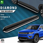 S-Dizayn Jeep Compass 2 Diamond Krom Yan Basamak 173 Cm 2017 Üzeri A+ Kalite