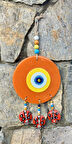Uğur Böcekli Turuncu Nazar Boncuğu Seti Balkon Bahçe Duvar Süsü