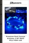 Premium Parti Sunum Kutlama 3 MT MAVİ PİLLİ PERİ LED
