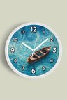 Yağlı Boya Duvar Saati – Sanatsal, Soyut, Bohem ve Manzara Temalı Modern Saat - 30cm - Beyaz Kasa