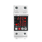 JIUJI Enerji Ölçerli Gerilim ve Akım Koruma Rölesi Voltaj ve Akım Koruyucu 63A