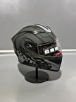 Jk-902 Güneş Vizörlü Çene Açılır Kask H1 GREY