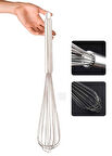 Sos Çırpma Teli Paslanmaz Yumurta Çırpıcı Çikolata Çırpıcı Krema Çırpıcı Çelik Saplı Jumbo Boy 50 cm