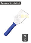 Börek Kesici Paslanmaz Çelik Pasta Spatulası Pizza Kesici Mavi Saplı No:2 Çap 9 cm