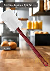Silikon Spatula Karıştırma Spatulası Sıyırma Spatulası Isıya Dayanıklı Asma Delikli Büyük Boy 41 cm