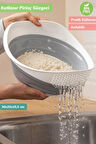 Pirinç Süzgeci Katlanır Makarna Süzgeci Silikon Mercimek Süzgeci Bpa Free