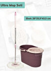 Ultra Mop Seti Temizlik Kovası Döner Başlıklı Paspas Temizlik Seti