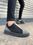 JY007 Alba Bağcıksız Süet Erkek Günlük Sneaker Ayakkabı SST Gri/Siyah