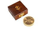  DENİZCİLİK GRUBU-Marine Pirinç Aksesuar-KUTULU PUSULA-9x9x4 CM-JTTR2706