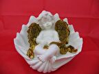 HEDİYELİK › KARIŞIK › Melek Figürler-QQC İSTİRİDYEDE UYUYAN MELEK>>16.5X15X12.5 CM