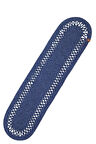 Jutty Hasır Görünümlü Jüt Dokuma Lacivert Oval Dekoratif Masa Runnerı 35x135 cm Mutfak Salon