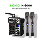 KÖNİG  K-6000 6 KANAL POWER MİXER 2*100W
