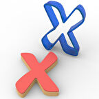 X Harfi PC Kurabiye Kalıbı