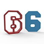 Büyük NBA 6 Rakam 11cm Kurabiye Kalıbı