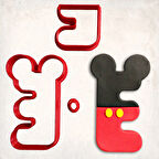 Miki Fare E Harfi Detaylı Kurabiye Kalıp Seti 3 Parça