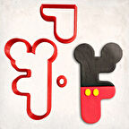 Miki Fare F Harfi Detaylı Kurabiye Kalıp Seti 3 Parça