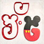 Miki Fare G Harfi Detaylı Kurabiye Kalıp Seti 3 Parça