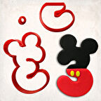 Miki Fare 3 Rakam Detaylı Kurabiye Kalıp Seti 3 Parça