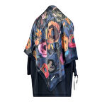 VİŞ002 GÜL DESENLİ VUAL İPEK ŞAL