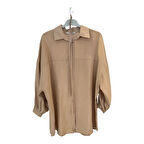 GMLK01 BİYE KEMERLİ ÖNÜ PERVAZLI GÖMLEK