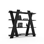 Terra Kitaplık - Raflı - X Desenli 