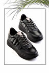 Siyah Paraşüt  Kadın Sneaker K01179768567