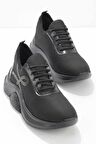 Bambi Siyah Streç  Kadın Sneaker K01212101317