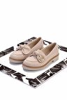 Bej Kumaş  Kadın Loafer Ayakkabı K01257060704