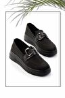 Siyah Triko  Kadın Loafer Ayakkabı K01320302482