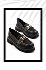 Siyah Triko  Kadın Loafer Ayakkabı K01474200582