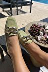 Bambi Yesil Rugan  Kadın Loafer Ayakkabi K01641166311