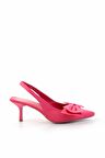 Fuşya Saten  Kadın Klasik Topuklu Ayakkabı K01671666038
