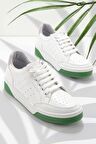 Bambi Beyaz Gri Süet  Kadın Sneaker K01763728509