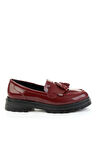 Bordo  Kadın Loafer Ayakkabı K01823060898