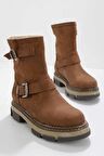 Bambi Taba Süet  Kadın Bot & Bootie K02538557802