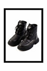 Mat Siyah Anorak  Kadın Bot & Bootie K02586231285