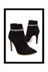 Siyah Platin Süet  Kadın Bot & Bootie K02674030402