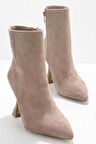 Bambi Vizon Süet  Kadın Bot & Bootie K02783205902