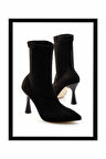 Siyah Streç  Kadın Bot & Bootie K02992113017