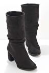 Siyah Süet  Kadın Çizme K03233000302