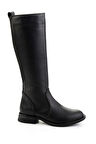 Siyah Hakiki Deri Kadın Çizme K03724260803