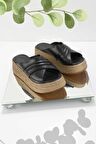 Bambi Siyah Hakiki Deri Kadın Terlik K04290023003
