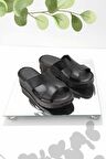 Bambi Siyah Hakiki Deri Kadın Terlik K04296100303