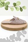 Bambi Bej Örgü  Kadın Terlik K04292766916
