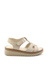 Bej Leather Kadın Sandalet K05087400603