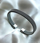 PASLANMAZ ÇELİK HASIR GÜMÜŞ RENK ERKEK BİLEKLİK