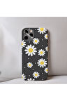 İphone SE 2.Nesil (2020) Uyumlu Papatya Desenli İçi Kadife Silikon Tasarım Telefon Kılıfı Kapak