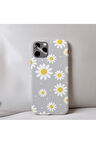 İphone XR Uyumlu Papatya Desenli İçi Kadife Silikon Tasarım Telefon Kılıfı Kapak