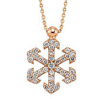 Harem Altın 18 Ayar Altın Pırlanta Kar Tanesi Kolye K47223-1