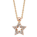 18 Ayar Altın Pırlanta Yıldız Kolye K47223